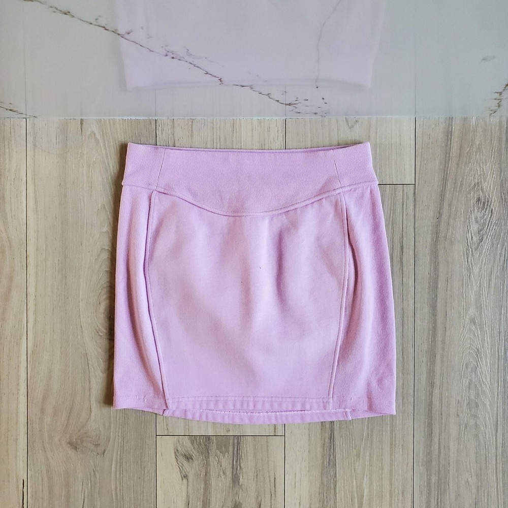 Lululemon Skirt Womens M Vitapink Scuba High-Rise French Terry Mini W8ALSS